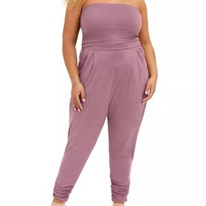 Women's Ruched Pink jumpsuit